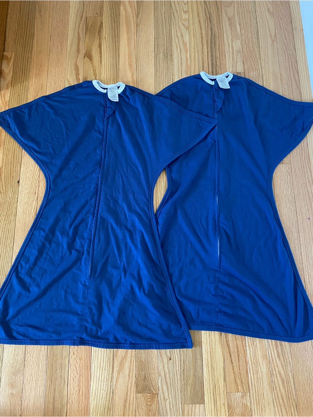 Two Blue Zippadee zips sleep sacks